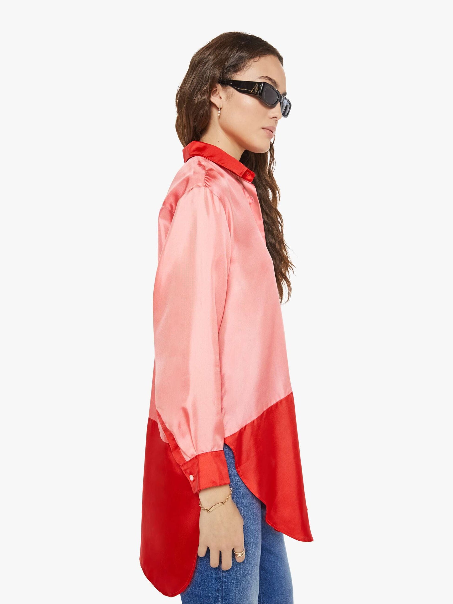 Mother Denim La Prestic Ouiston Liquette Top ROSE MIX