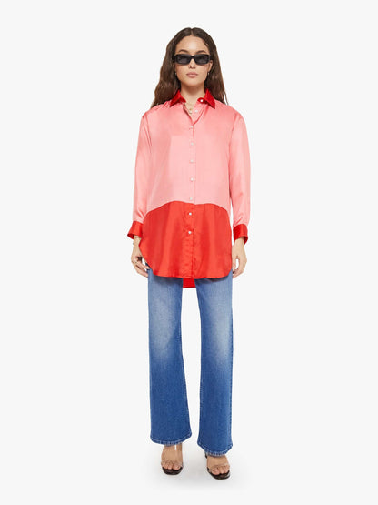 Mother Denim La Prestic Ouiston Liquette Top ROSE MIX
