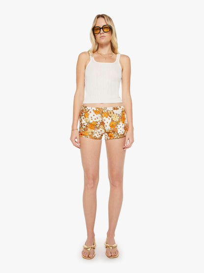 Mother Denim La Prestic Ouiston Boop Shorts FLOWER POWER