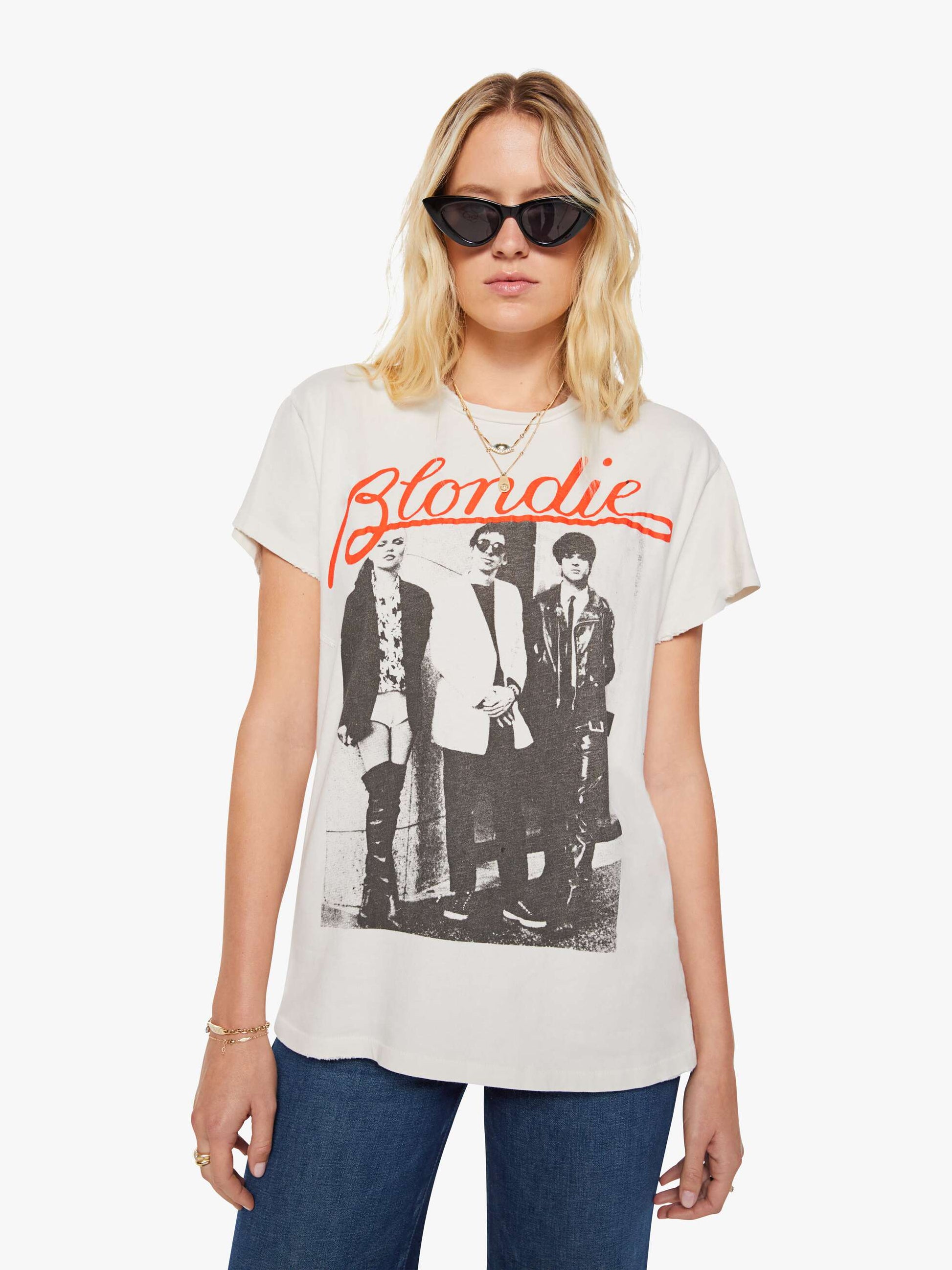 Mother Denim MadeWorn Blondie Tee White (Natural)