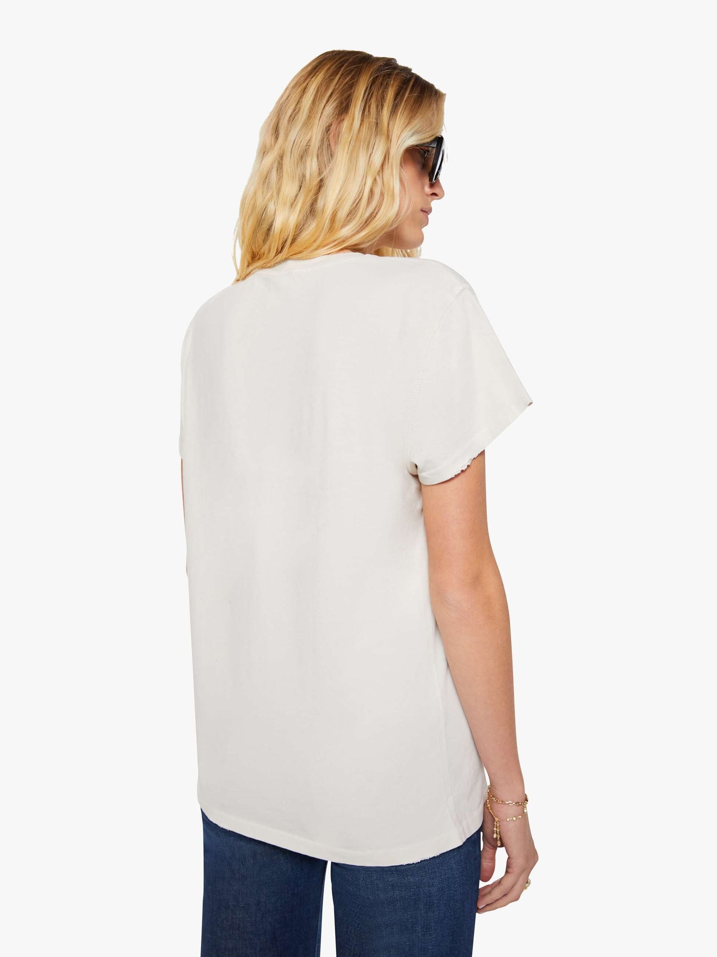 Mother Denim MadeWorn Blondie Tee White (Natural)