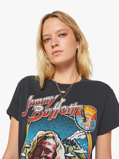 Mother Denim MadeWorn Jimmy Buffet Tee Black (Charcoal)