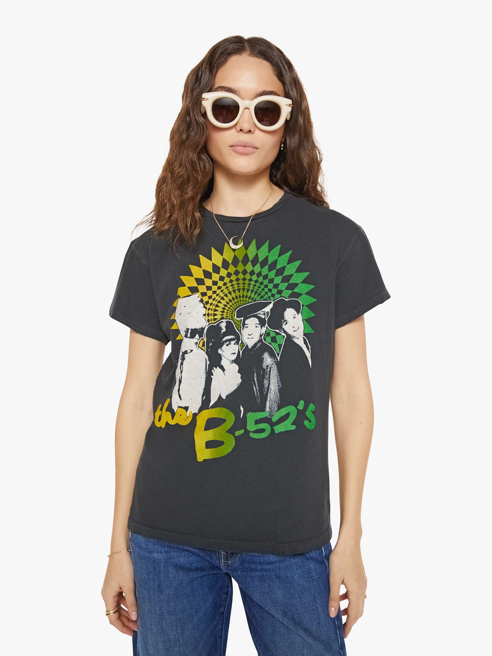Mother Denim MadeWorn B52S Tee Black (Charcoal)