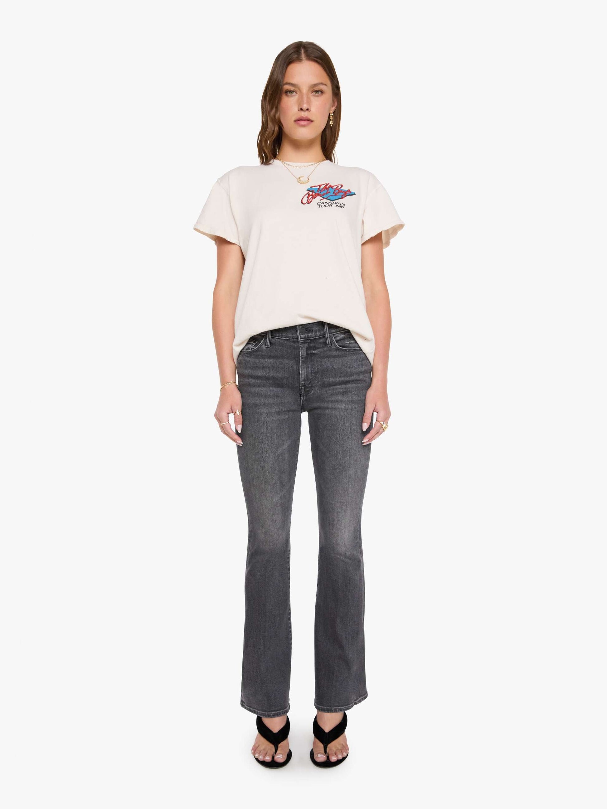 Mother Denim MadeWorn The Beach Boys Tees White (Natural)