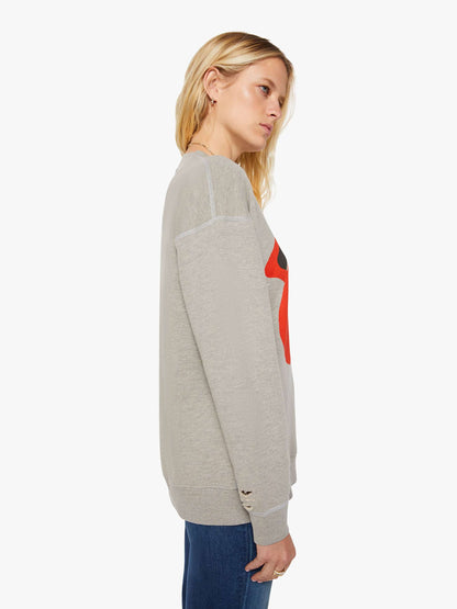 Mother Denim MadeWorn Rolling Stones Destroyed Sweatshirt Grey (Open)
