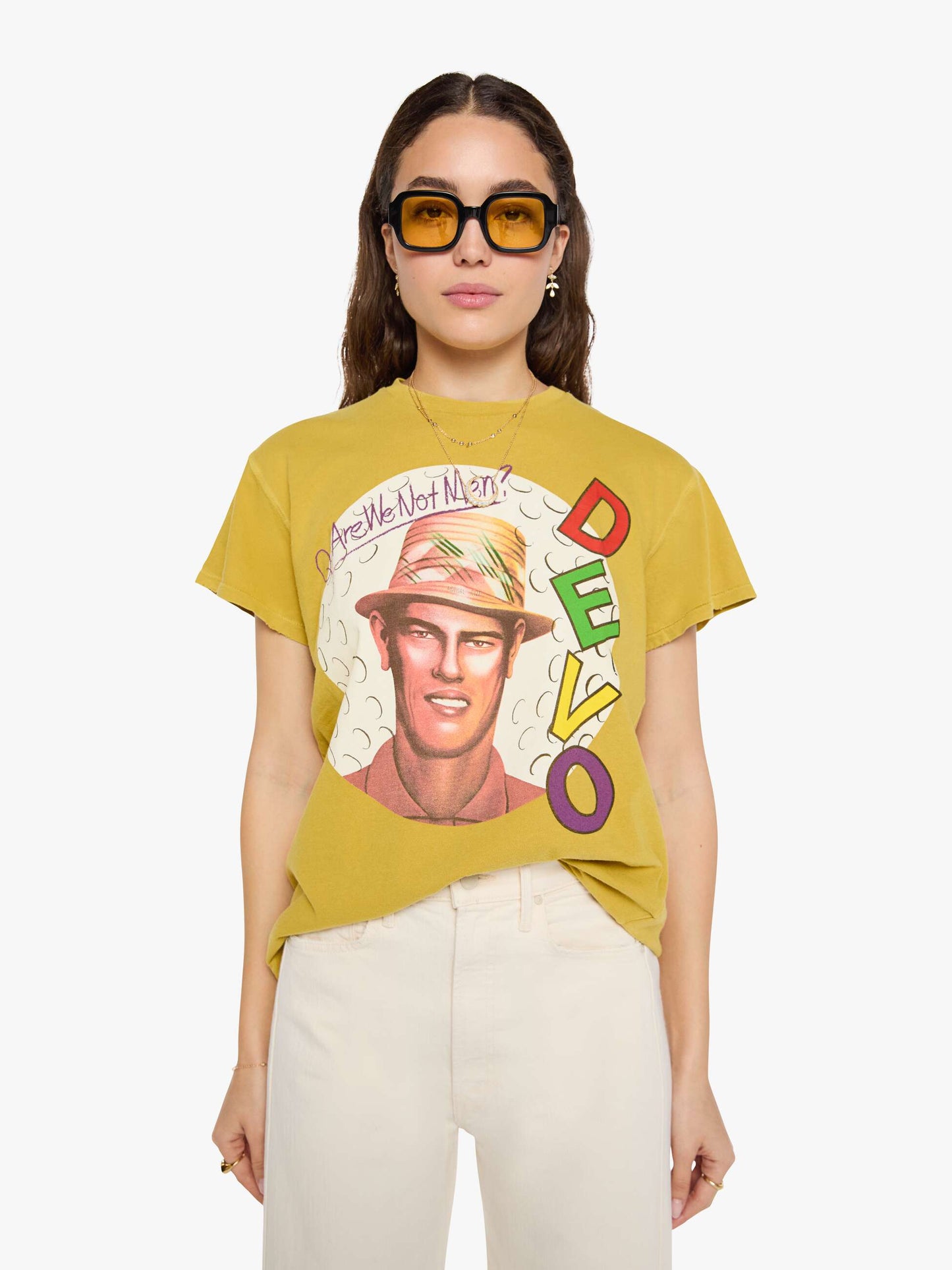 Mother Denim MadeWorn Devo Tee SANDSTONE