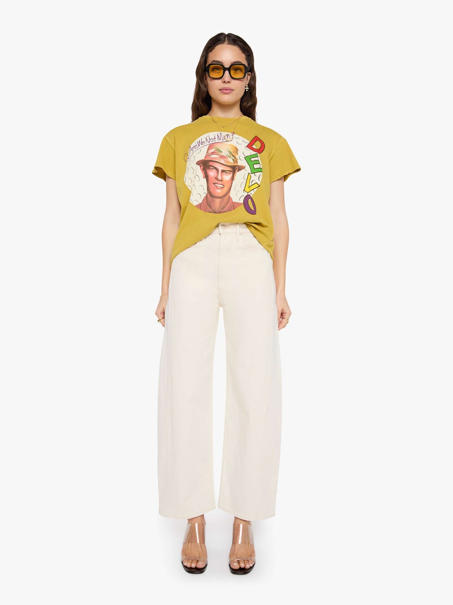 Mother Denim MadeWorn Devo Tee SANDSTONE