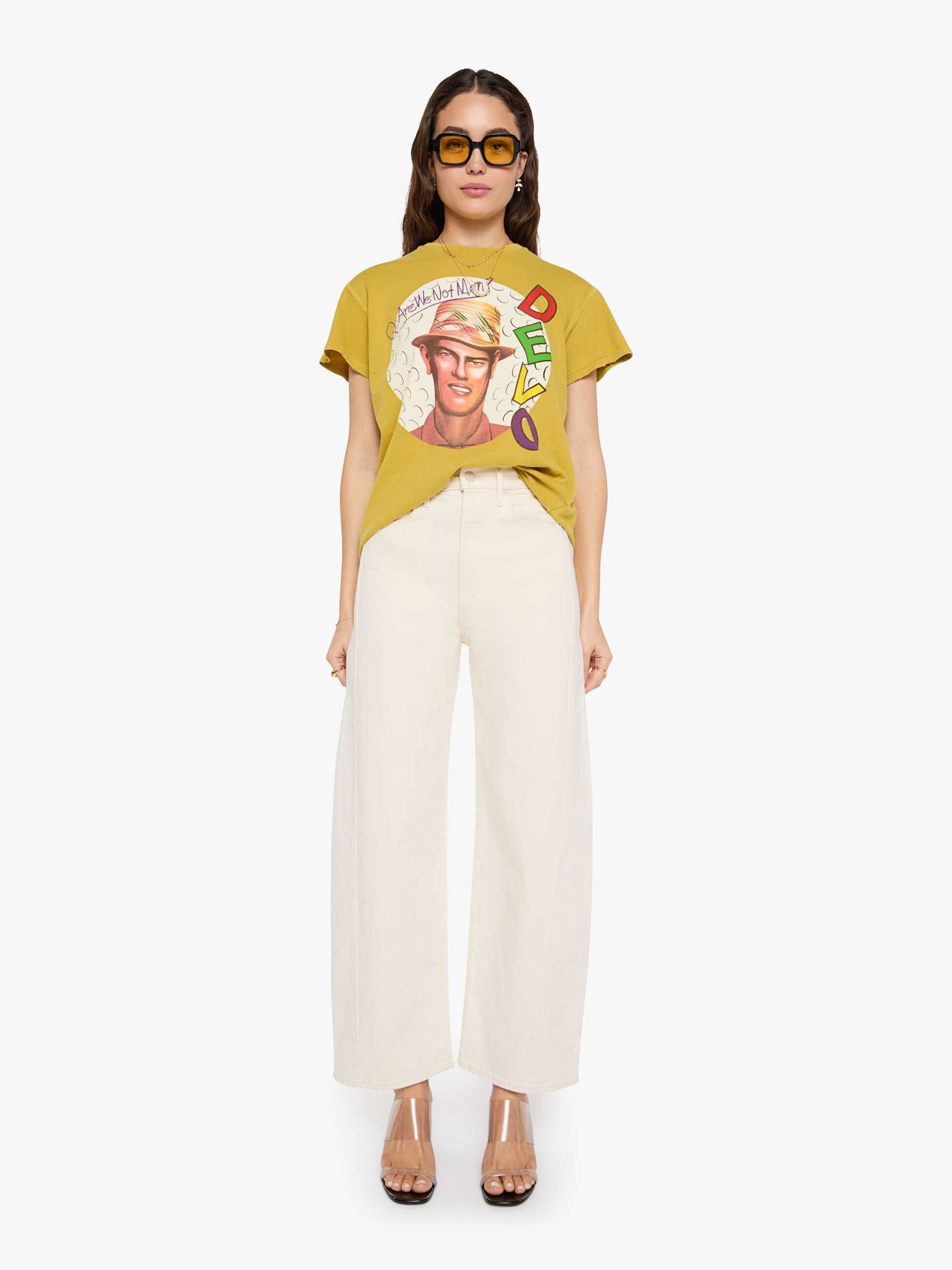 Mother Denim MadeWorn Devo Tee SANDSTONE