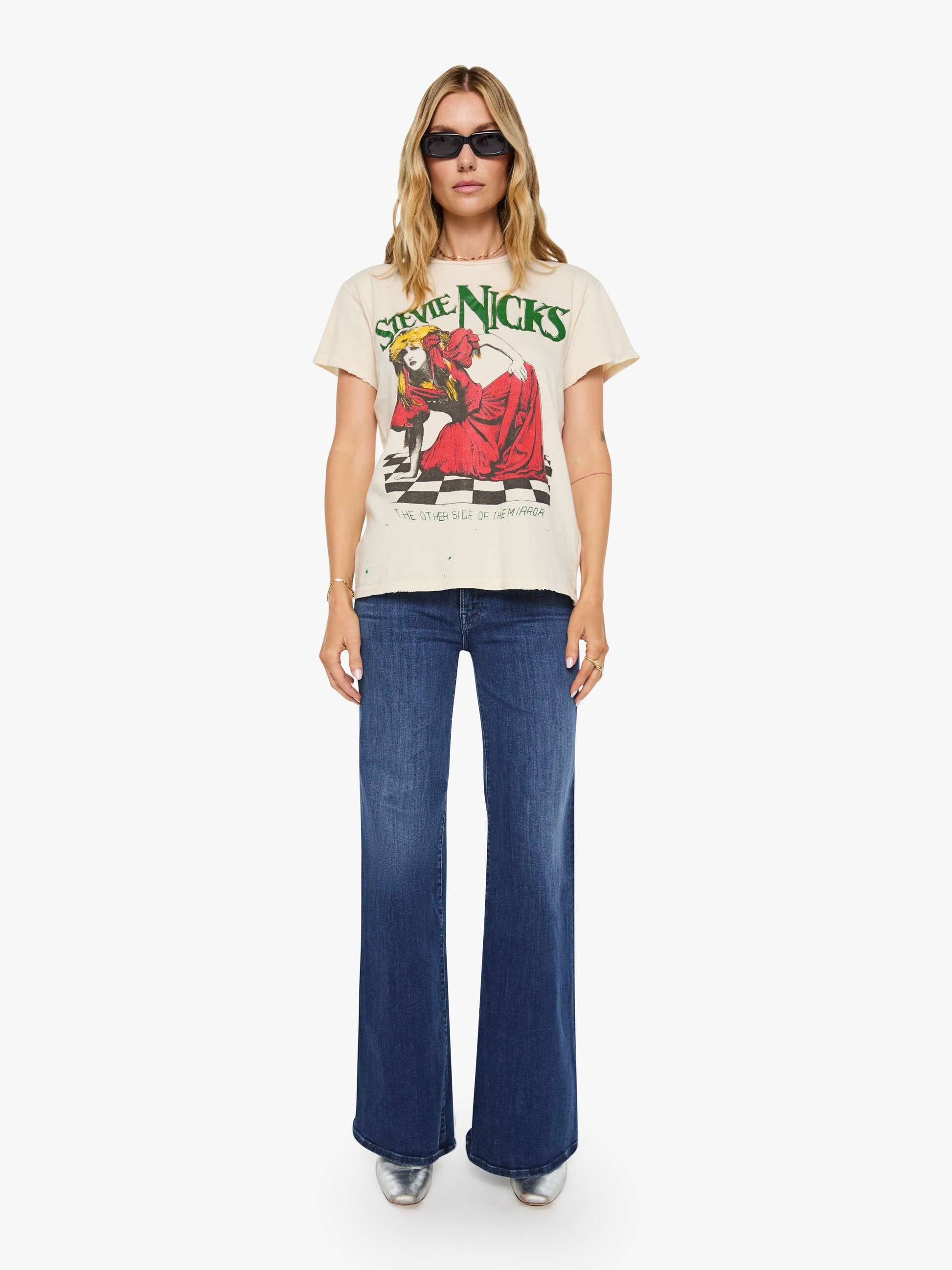 Mother Denim MadeWorn Stevie Nicks Tee Beige (Light)
