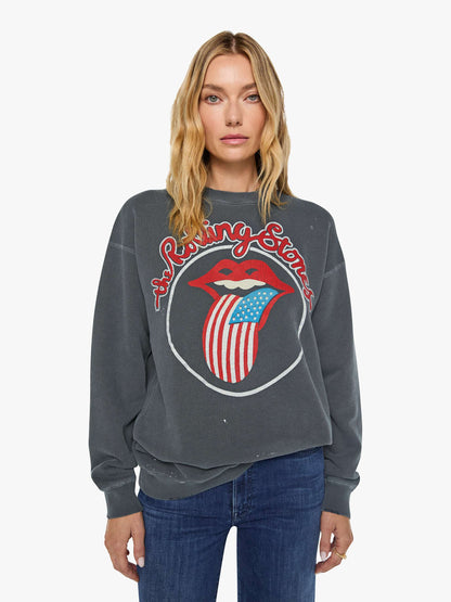 Mother Denim MadeWorn Rolling Stones Sweatshirt DUSK