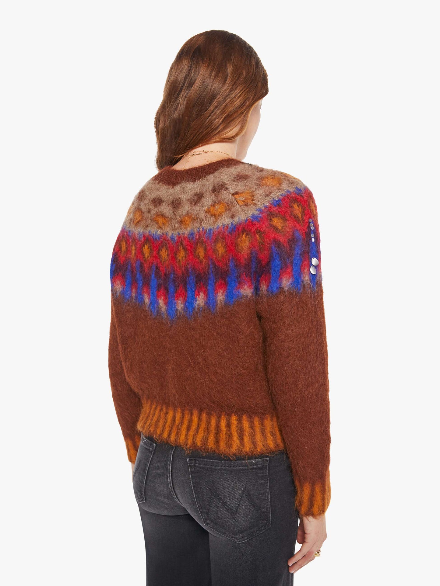 Mother Denim Maria Cher Brookside Creek Sweater BRICK