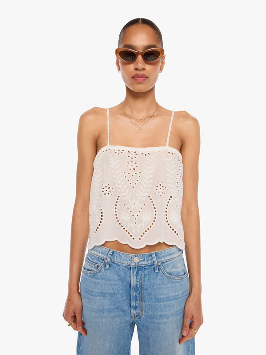 Mother Denim Natalie Martin Fern Cami ATHENA EMBROIDERY SALT