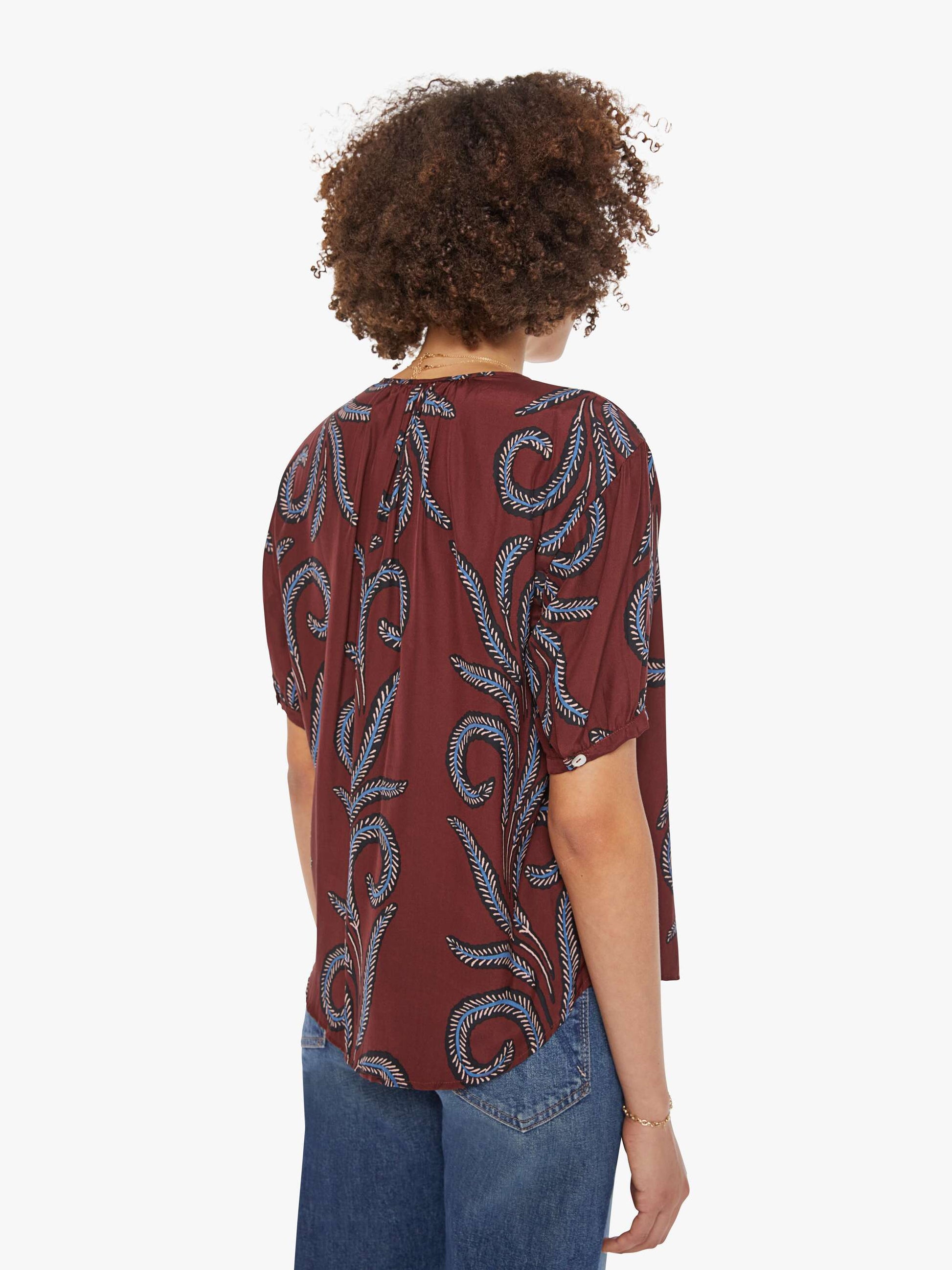 Mother Denim Natalie Martin Violet Top FEATHER BORDEAUX