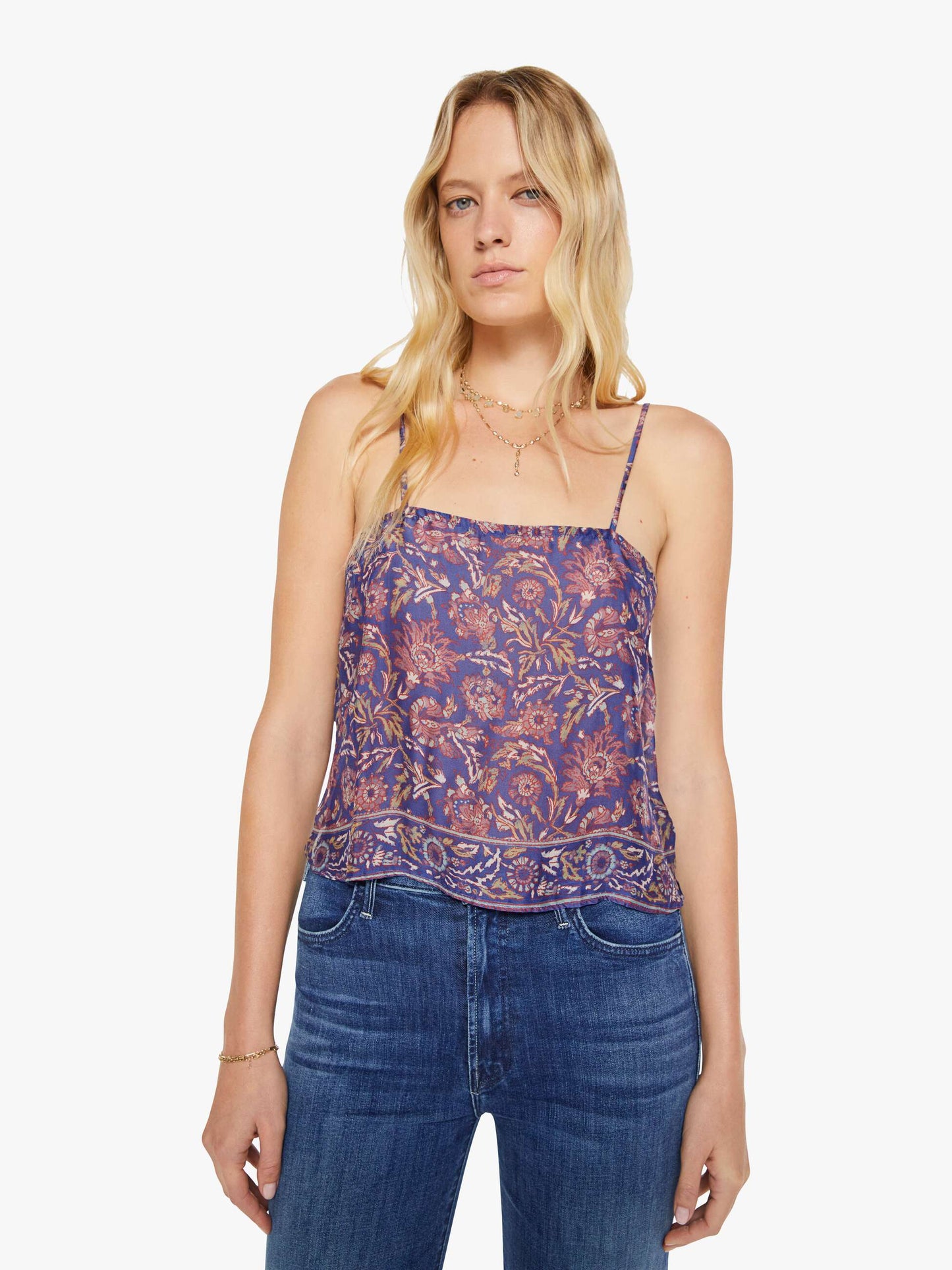 Mother Denim Natalie Martin Fern Cami ARTICHOKE MARINER