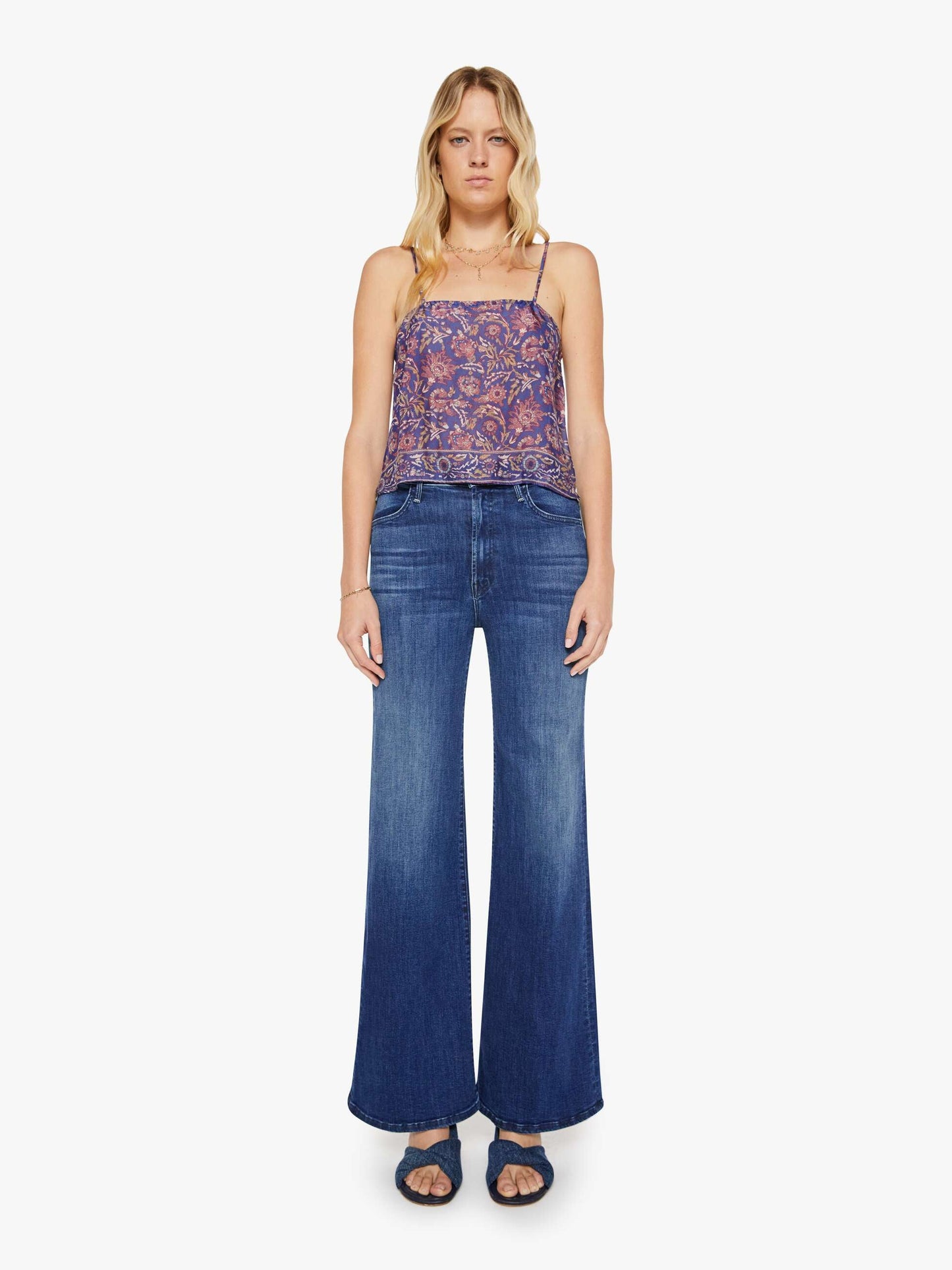 Mother Denim Natalie Martin Fern Cami ARTICHOKE MARINER