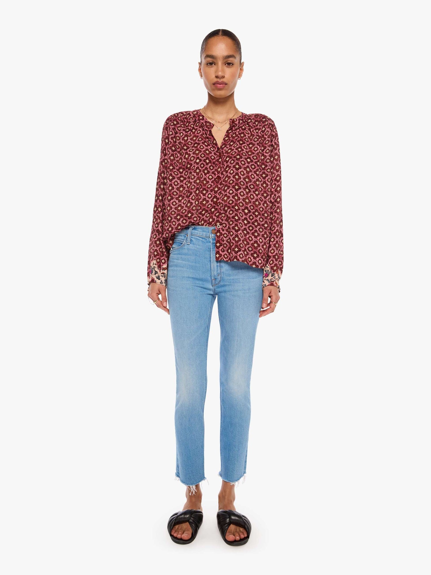 Mother Denim Natalie Martin Tolan Shirt MOSAIC SPICE