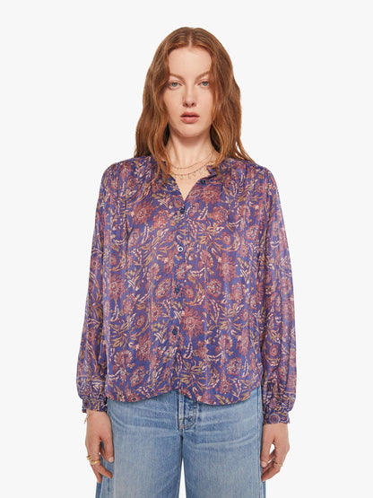 Mother Denim Natalie Martin Tolan Shirt ARTICHOKE MARINER