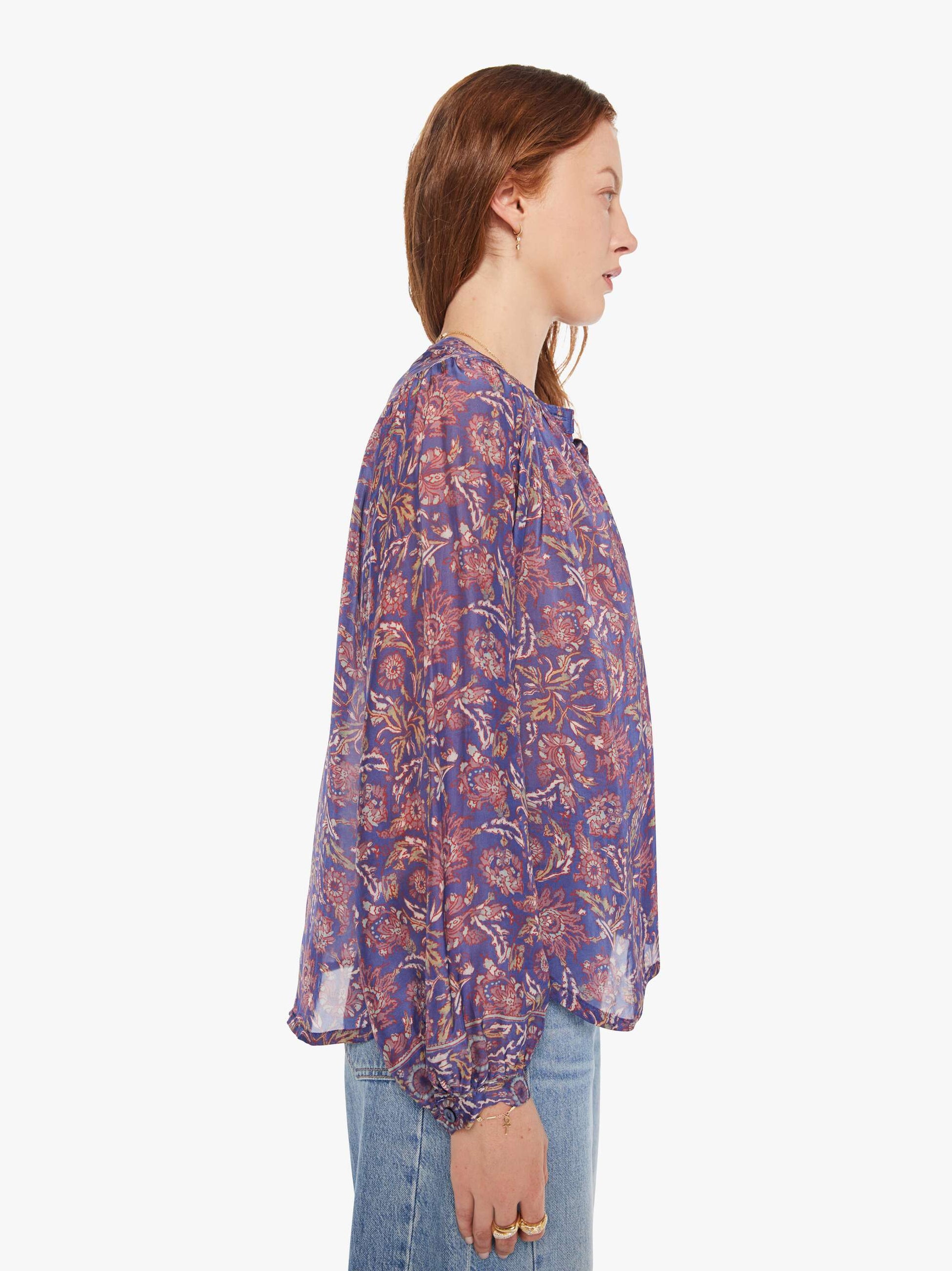 Mother Denim Natalie Martin Tolan Shirt ARTICHOKE MARINER