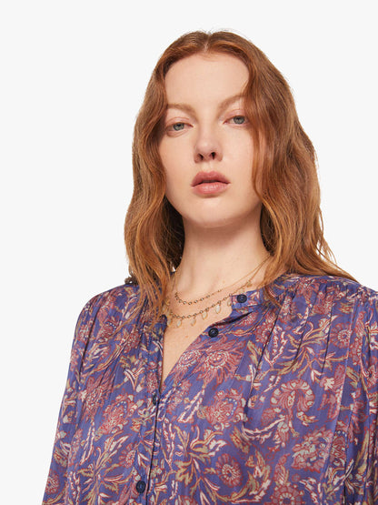 Mother Denim Natalie Martin Tolan Shirt ARTICHOKE MARINER