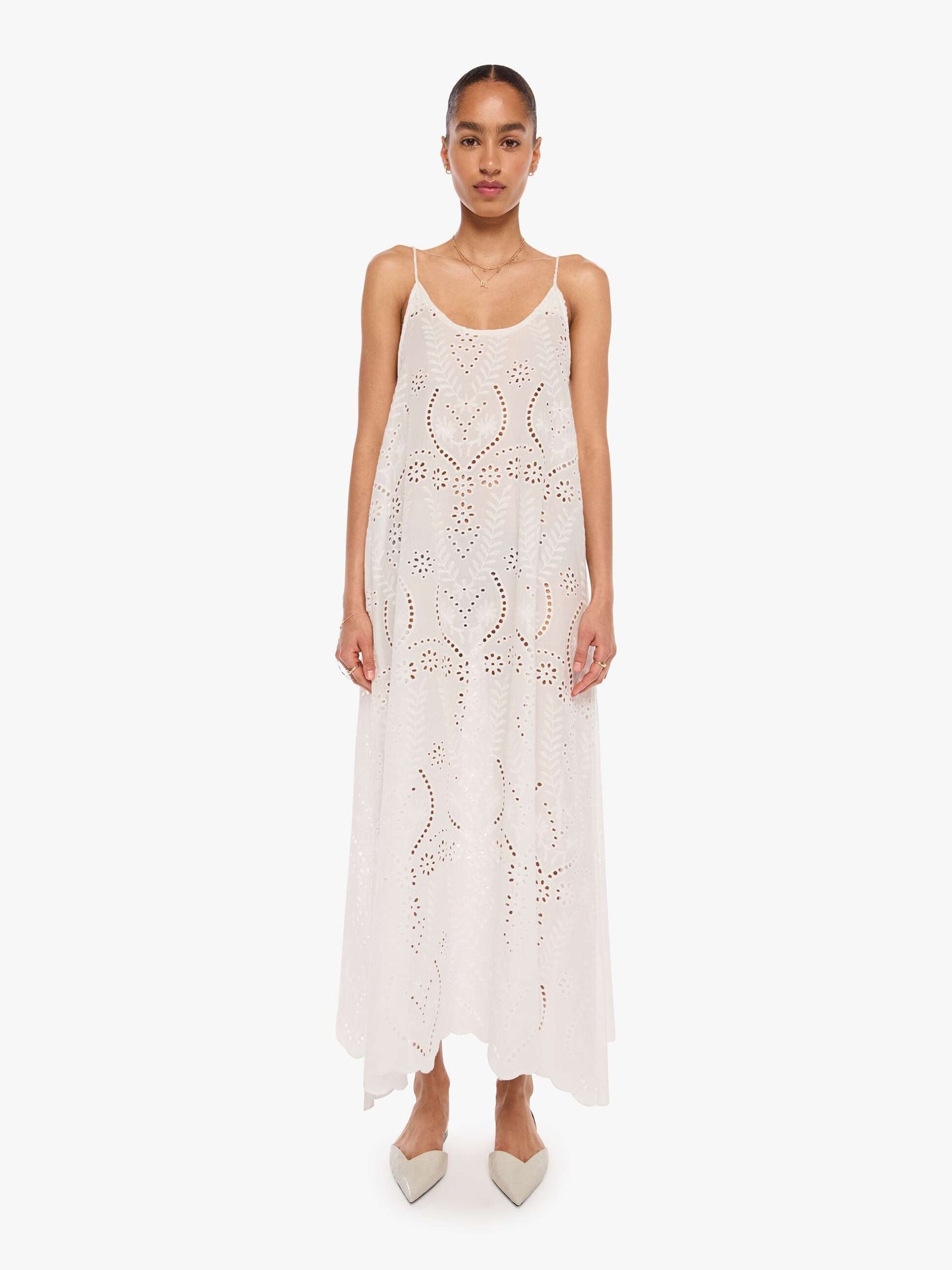 Mother Denim Natalie Martin Heather Maxi ATHENA EMBROIDERY SALT