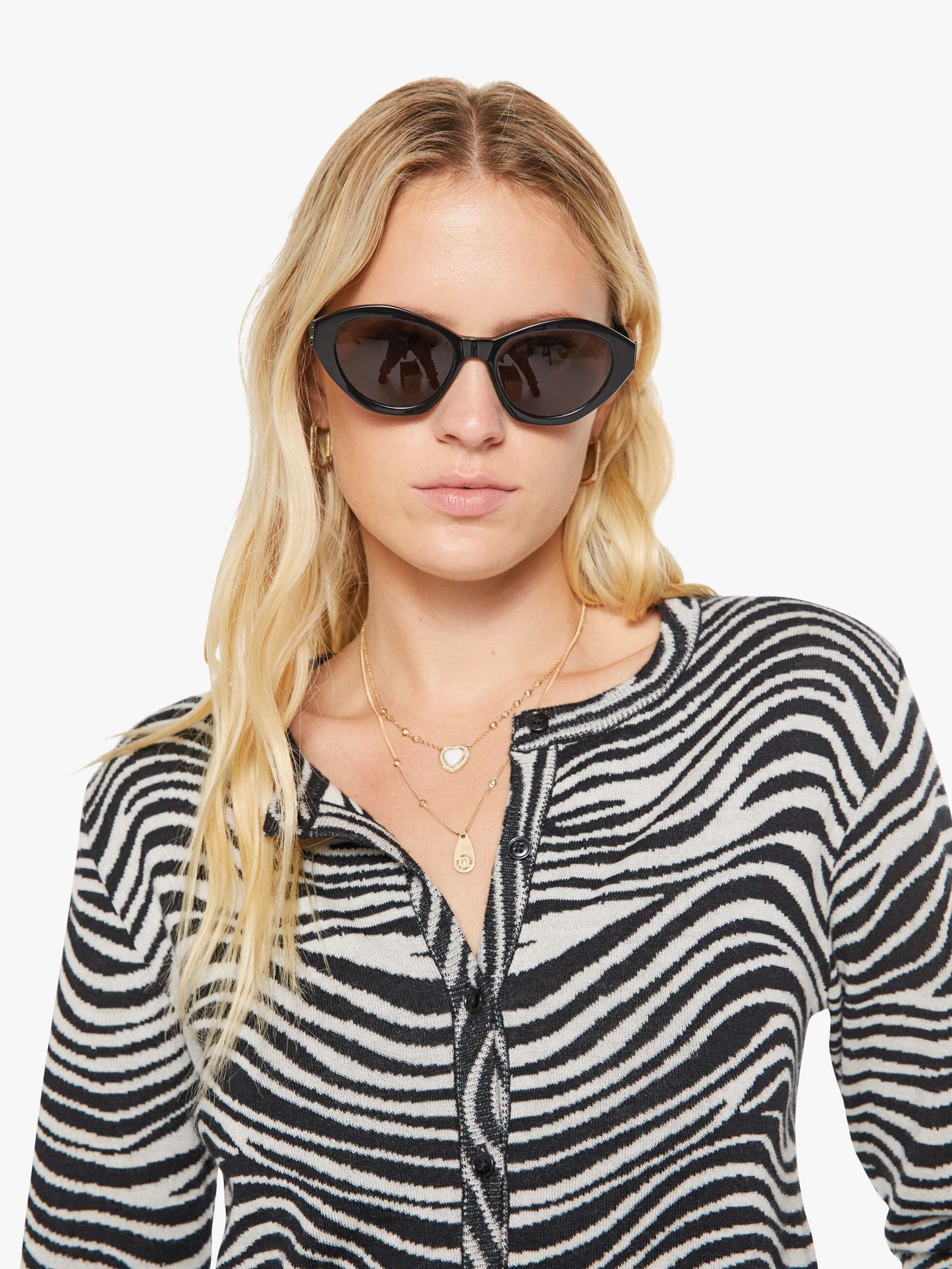 Mother Denim SPRWMN Baby Cardigan ZEBRA