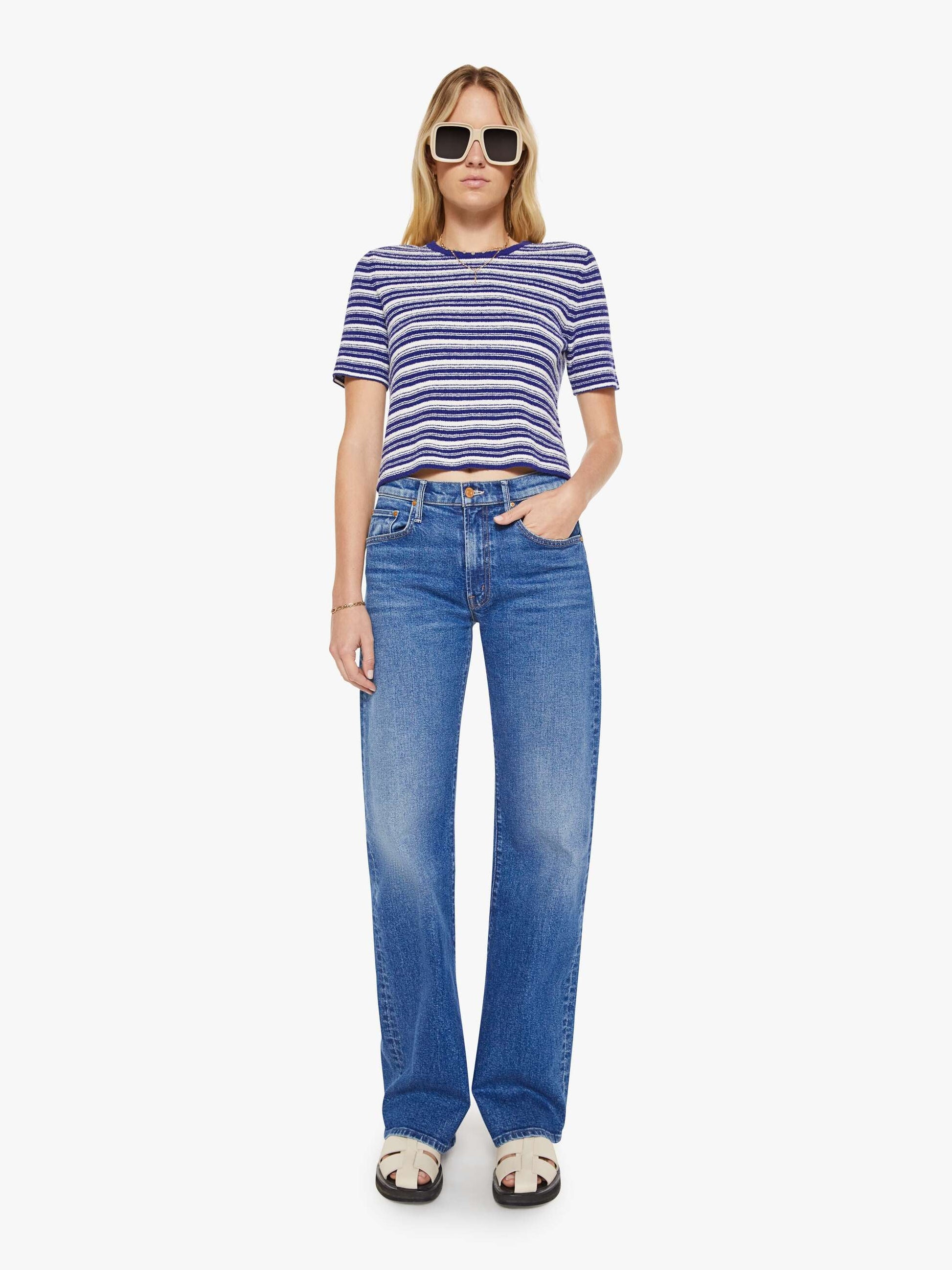 Mother Denim XiRENA Kelsey Top MIDNIGHT SHADOW