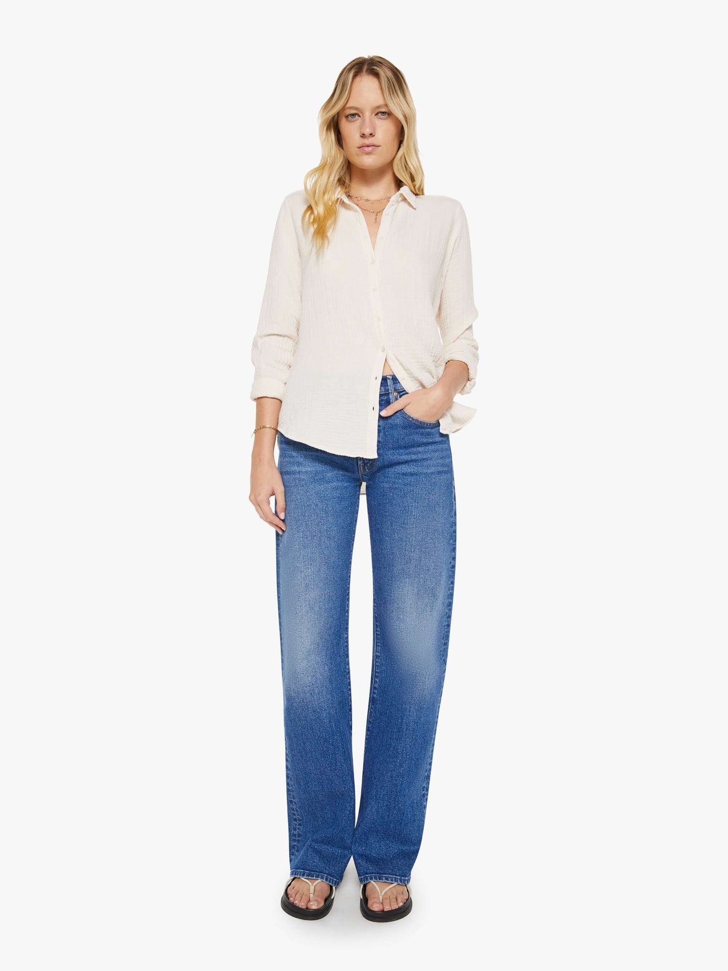 Mother Denim XiRENA Scout Shirt White (Open)