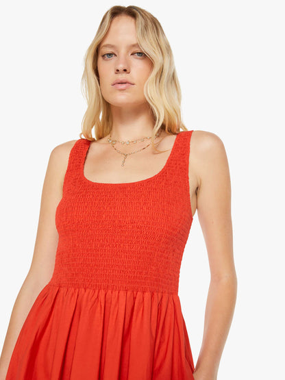 Mother Denim XiRENA Florence Dress RED FLASH