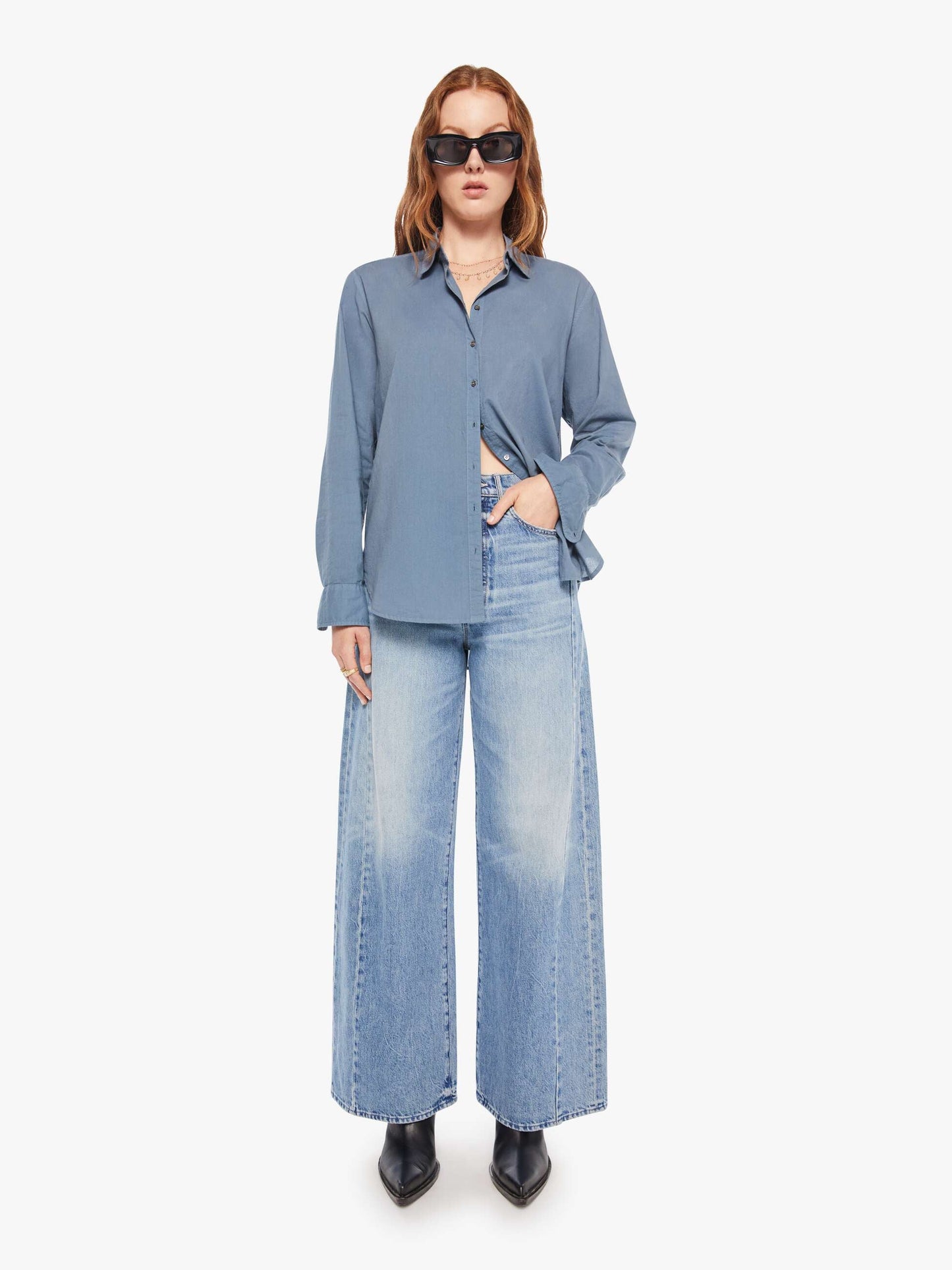 Mother Denim XiRENA Beau Shirt Blue (Medium)