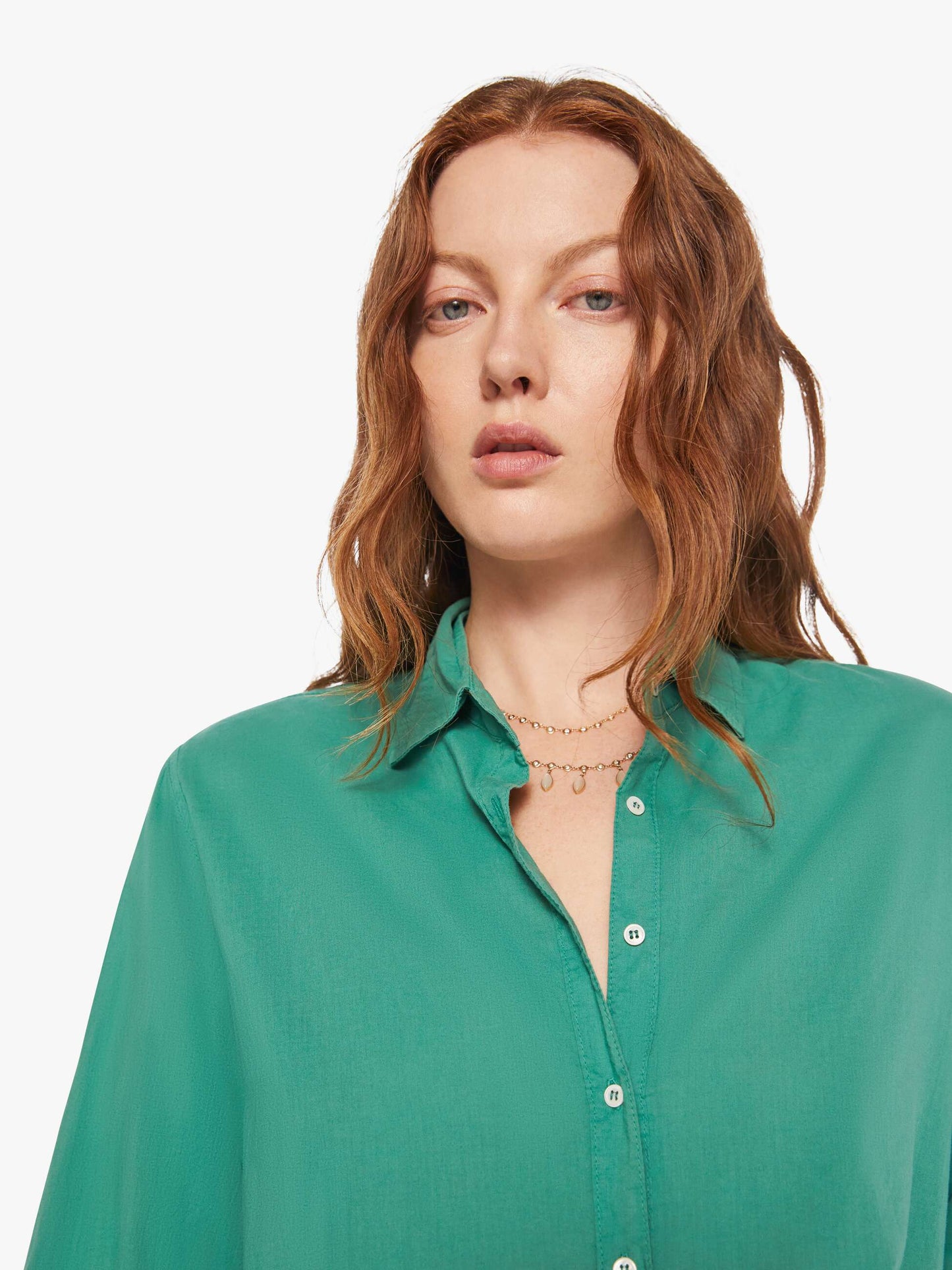 Mother Denim XiRENA Beau Shirt Green (Open)