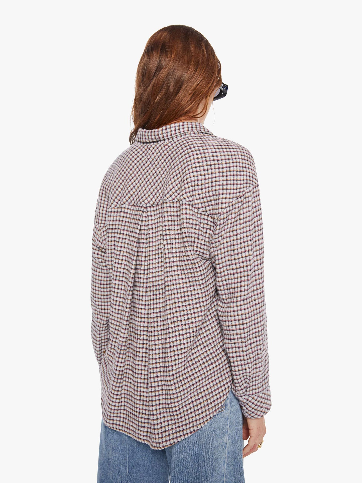 Mother Denim XiRENA Jordy Shirt BABY BLUE CHECK