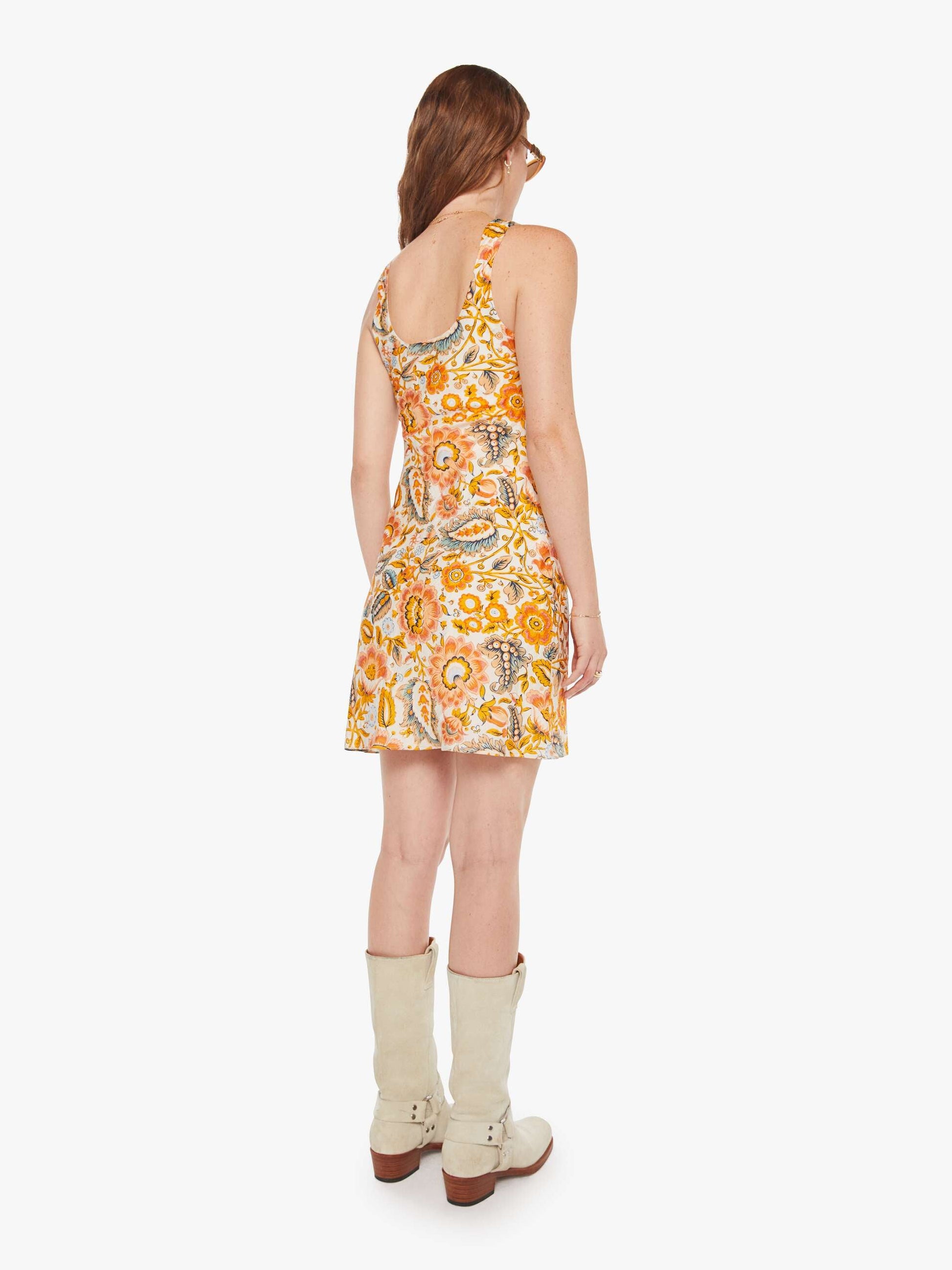 Mother Denim Alix Of Bohemia Addie Dress TOPAZ FLOWER