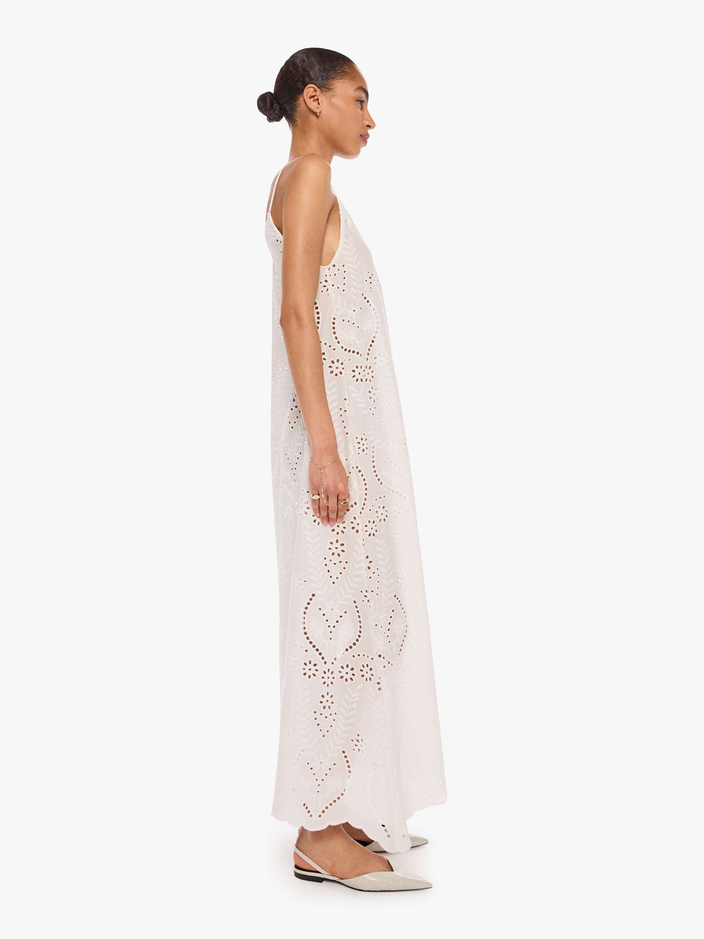 Mother Denim Natalie Martin Heather Maxi ATHENA EMBROIDERY SALT