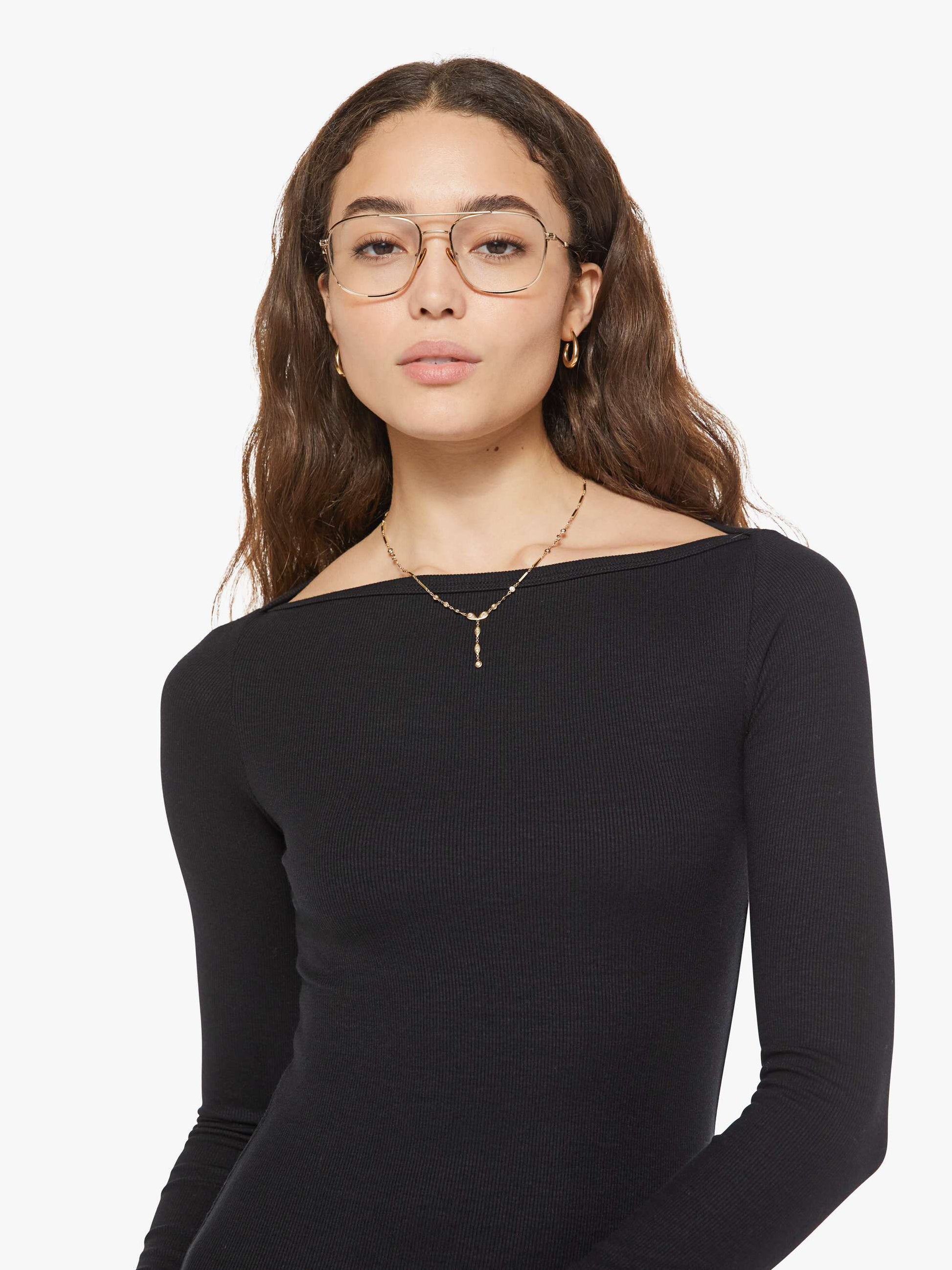 Mother Denim Eterne L/S Boatneck Mini Dress Black
