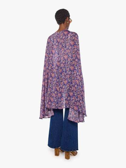Mother Denim Natalie Martin Karis Long Cape ARTICHOKE MARINER