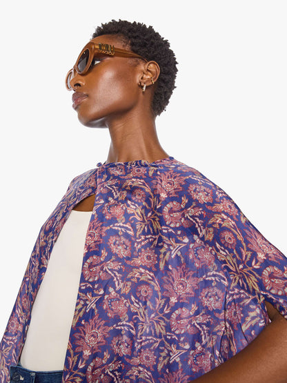 Mother Denim Natalie Martin Karis Long Cape ARTICHOKE MARINER
