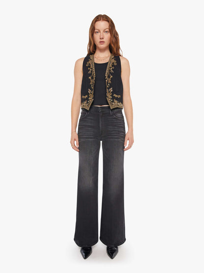 Mother Denim Maria Cher Selena Vest Black
