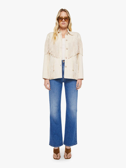 Mother Denim Alix of Bohemia Jude Fringe Jacket DUNE