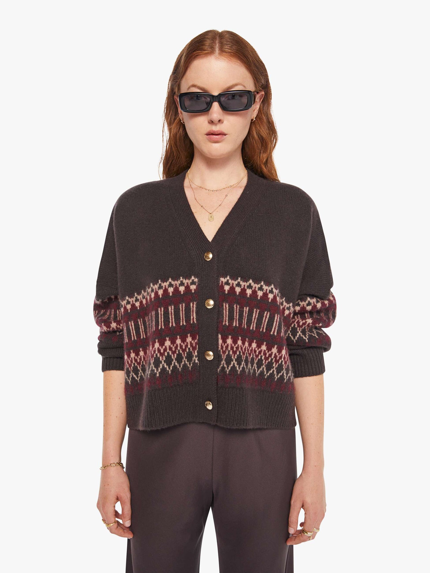 Mother Denim SABLYN Elliot B Cardigan OAK TREE MULTI