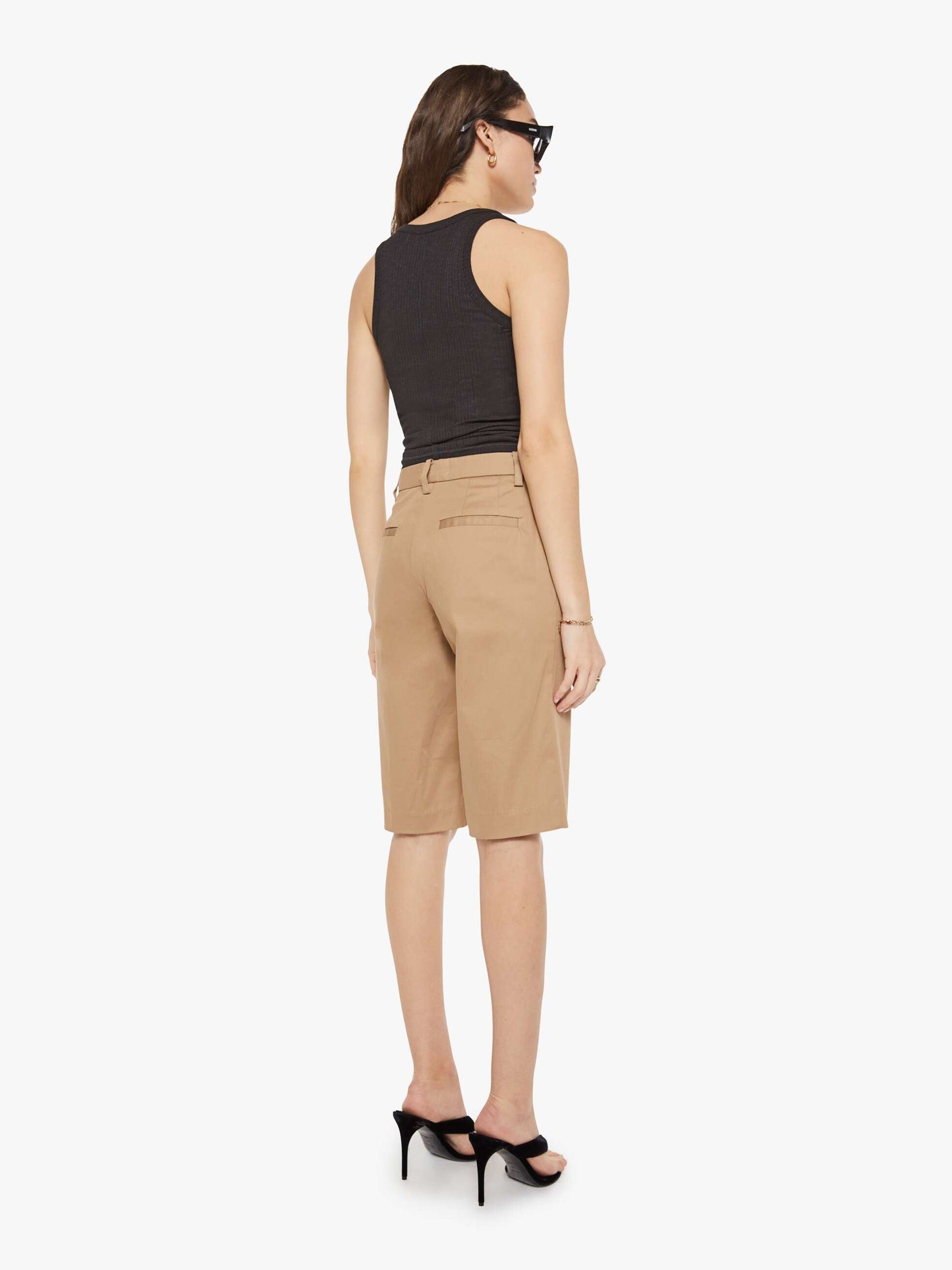Mother Denim SPRWMN Bermuda Trousers White (Open)