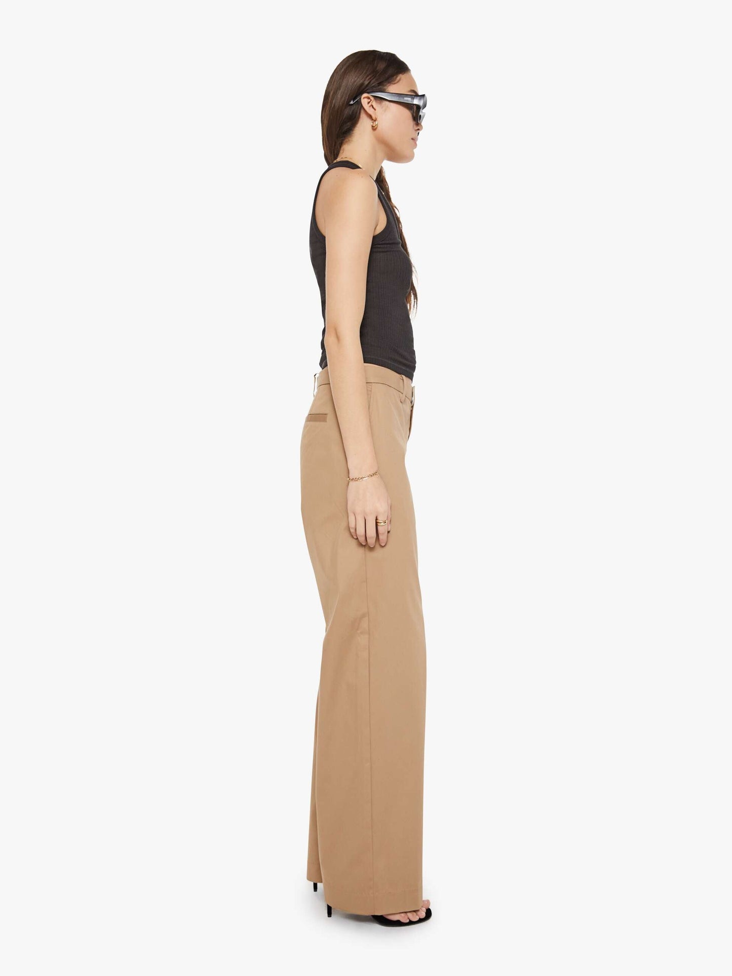 Mother Denim SPRWMN Straight Leg Trousers White (Open)