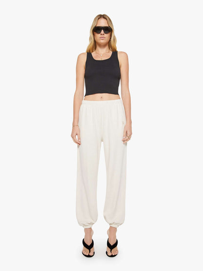 Mother Denim Eterne Boyfriend Pocket Sweatpant White (Natural)