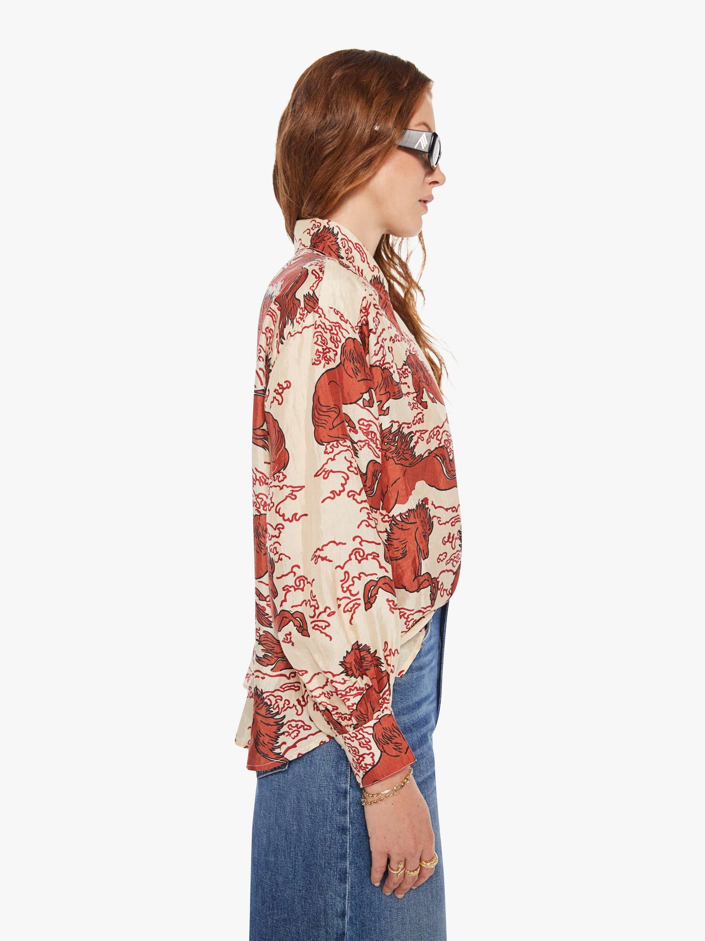 Mother Denim Alix Of Bohemia Emery Shirt ROUGE PEGASUS