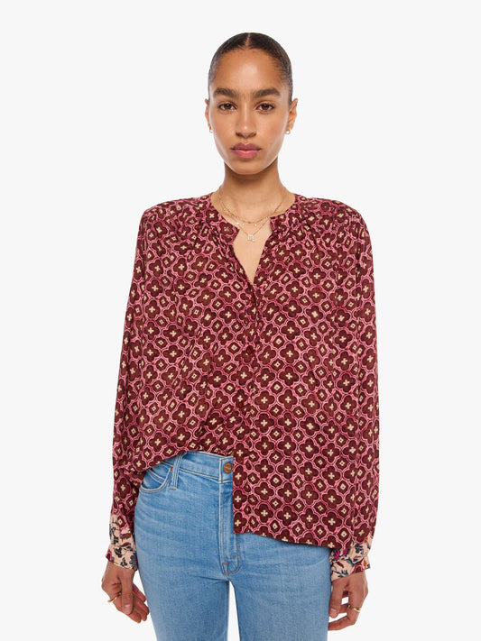 Mother Denim Natalie Martin Tolan Shirt MOSAIC SPICE