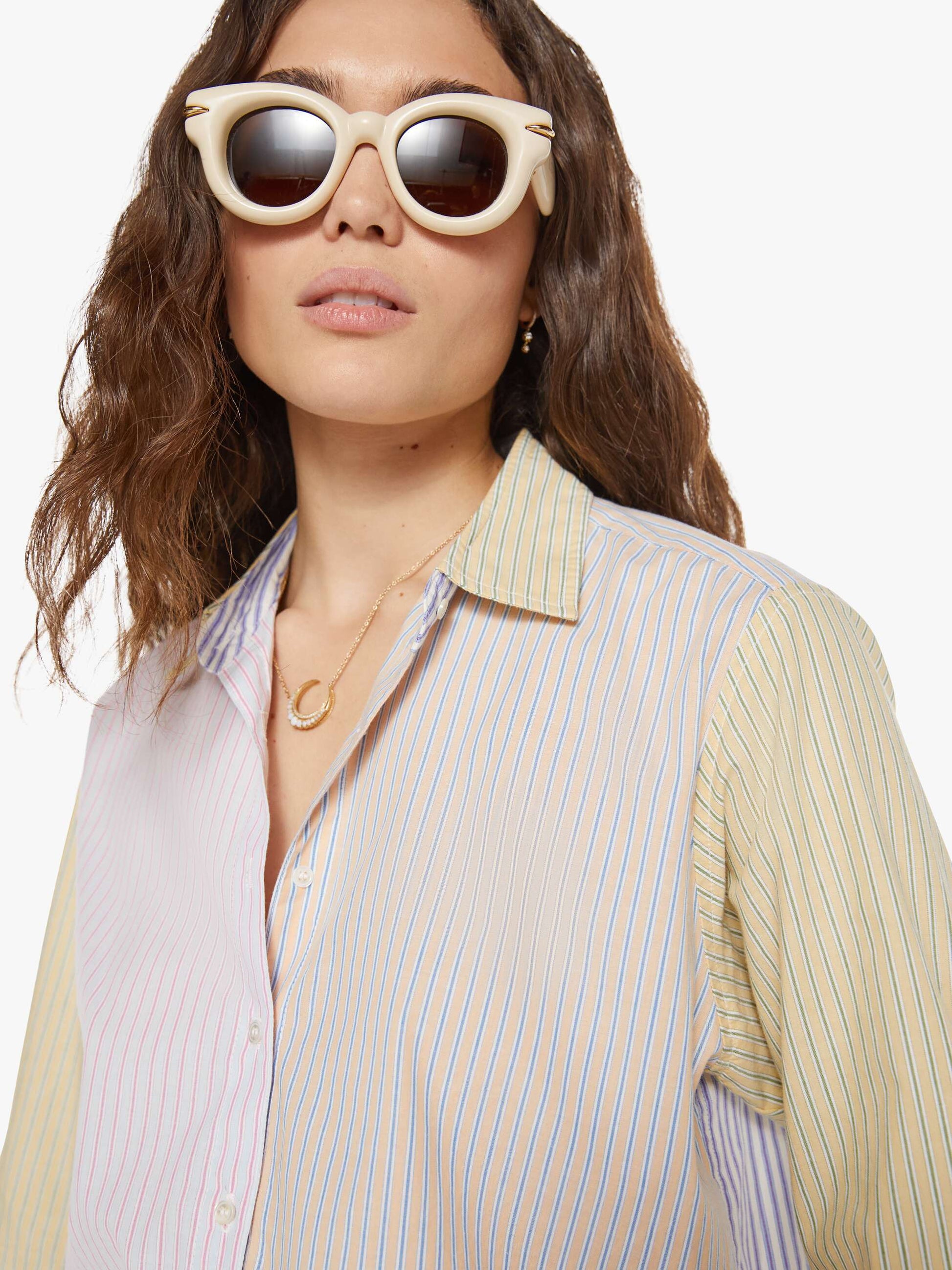 Mother Denim XiRENA Beau Shirt MIXED STRIPE
