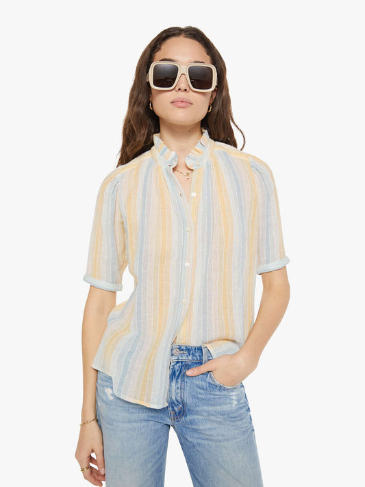 Mother Denim Alix of Bohemia Winnie Shirt SUNWASH STRIPE