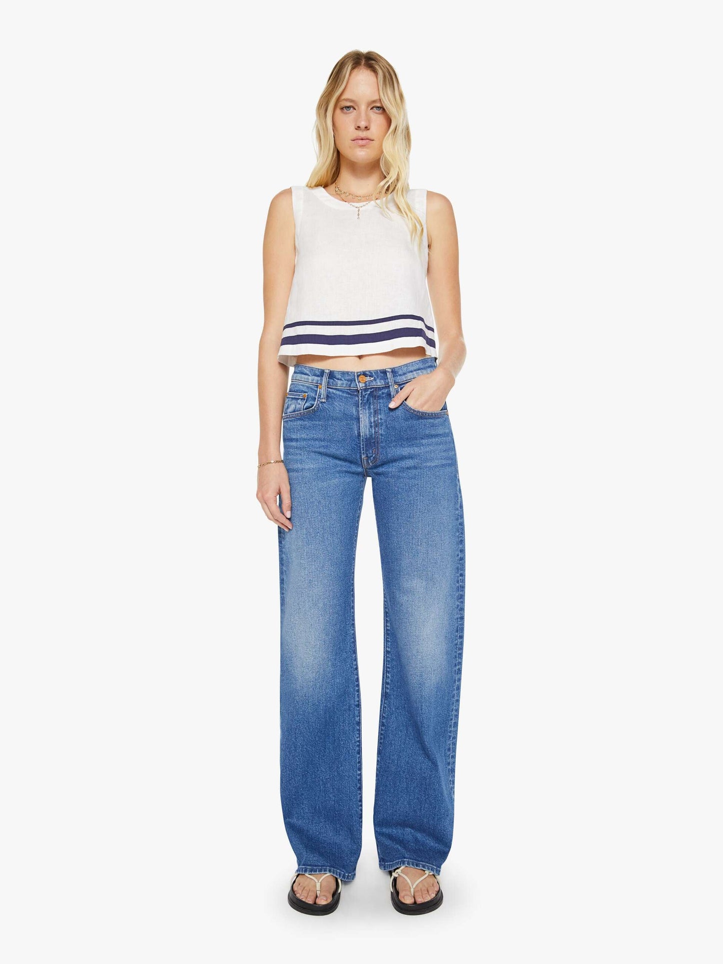 Mother Denim XiRENA Leni Top White