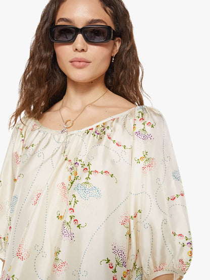 Mother Denim La Prestic Ouiston Moisson Top BRODERIE ECRU