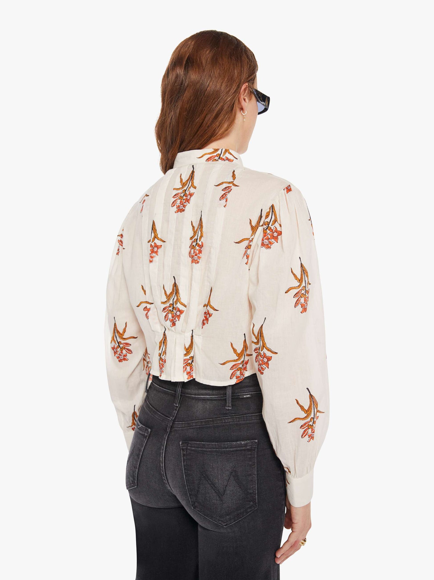 Mother Denim Alix Of Bohemia Ryland Shirt PERSIMMON FLOWER
