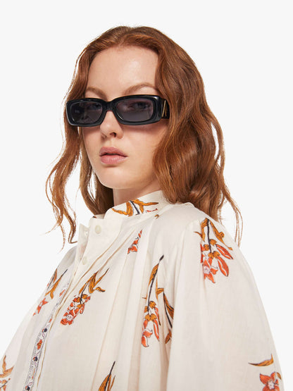 Mother Denim Alix Of Bohemia Ryland Shirt PERSIMMON FLOWER